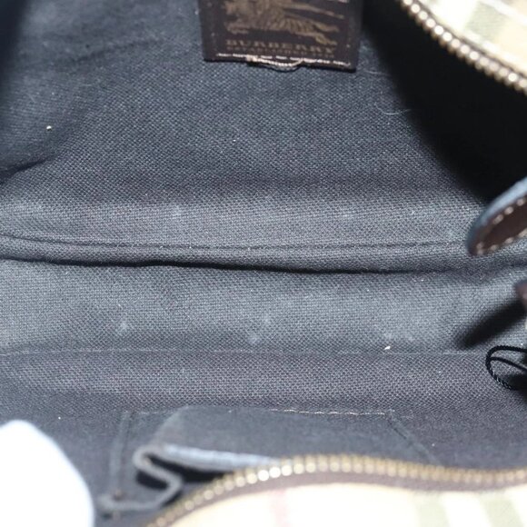 BURBERRY Nova Check Shoulder Bag PVC Beige Gold - Picture 10 of 16